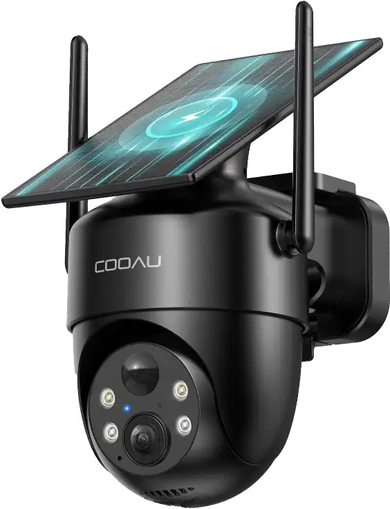 ソーラー高効率発電・500万高画素・360°撮影可能COOAU 防犯カメラ